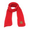 BEARUN Kids Knit Scarf Winter Fashion Solid Color Toddler Baby Scarves Wrap Neck Warmer Red