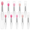 10Pcs Lip Brush Silicone Lip Brushes Tool Lipstick Applicator Brushes with Caps for Makeup Beauty Brushes, Lip Mask Applicator,Eyeshadow Lip Brush for Applying Mask Oil, Lipstick Lip Gloss