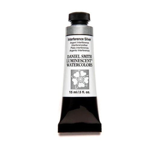 Daniel Smith Extra Fine Watercolor Paint, 15ml Tube, Interference Silver, 284640007, 0.51 Fl Oz (Pack of 1)