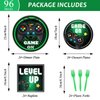 96 Pcs Video Game Plates and Napkins Party Supplies Gaming Party Tableware Set Green Gamer Party Decorations Favors for Kids Birthday Baby Shower Serves 24