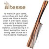 Altesse 11061 Wide Tooth Comb Detangler and Curl Defining Comb for Women, Hair Detangler Combs for Women with Comfortable Handle, All Wide Teeth Acetate Detangling Comb Handmade in France
