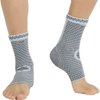 NeoTech Care Ankle Support Brace with Rayon Fabric Made from Bamboo, Gray (Size L, 1 Pair)