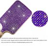 Fshion Handmade Massage Air Cushion Purple Crystal Paddle Brush,Premium Bling Hair brush,Rhinestone Detangle Hair Comb For Women