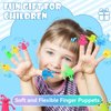 40 PCS Finger Puppets Toys Cute Monster Soft Rubber Stretchy Toys for Role Playing Birthday Kids Party Favors Fidget Doll, 9 Random Styles