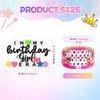 Lingdeer Birthday Party Decorations, Beaded Bracelets Shaped Happy Birthday Banner, Birthday Girl Glitter Cake Topper & Bracelets, Party Favors for Girls Women, Birthday Signs Accessories Gifts