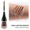 Adurello Cushion Brow Pomade Waterproof Long Lasting Eyebrow Tinted Cream Highly Pigmented Eyebrow Pomade for Natural Brows Shaping Makeup (chocolate)