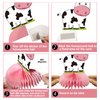 Holy Cow Im Two Birthday Decorations for Girl, Pink Cow 2nd Birthday Honeycomb Centerpiece Party Supplies, Moo Moo I'm Two Cow Themed 2 Year Old Birthday Table Toppers Sign Decor