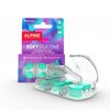 Alpine SoftSilicone - Moldable Silicone Ear Plugs - 28dB - Noise Reducing Earplugs for Sleeping, Swimming, & Concentrating - Comfortable Snoring Solution - 6 Pack