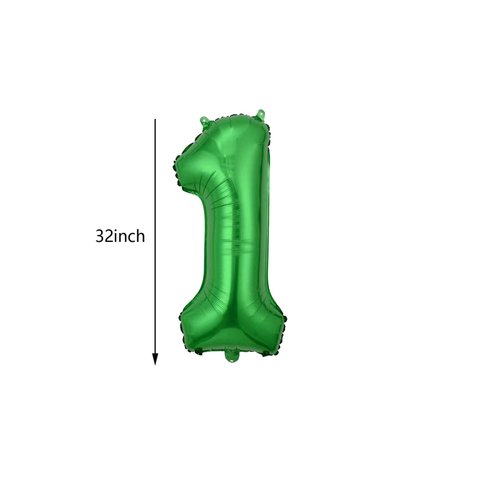 5Pcs Tractor Foil Balloons Green Tractor Birthday Number 1 Mylar Foil Balloon Farm for 1st Birthday Party Decorations