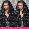 bb face 13x6 HD Lace Front Wigs Human Hair 24 Inch Body Wave Lace Front Wigs Human Hair Pre Plucked 220 Density Glueless 13x6 Frontal Wig Human Hair for Women