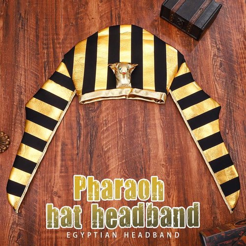 BARTOSI Pharaoh Hat Headpiece Cleopatra Costume Headband Egyptian Headdress Halloween Hair Accessories for Women and Men