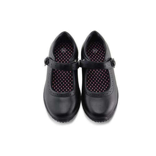 JABASIC Girls School Uniform Shoes Mary Jane Shoes (1,Black)