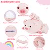 Achwishap 5PCS Pig Family,Pig Stuffed Animal Mommy with 4 Pig Babies Plush,Cute Pig Plush Pillow Cushion Doll,Kawaii Pig Plush Toy Hugging Pillow for Kids Adult(16” Pig Family)