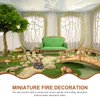 SAFIGLE Miniature Campfire Dollhouse Fire Pit Mini Fireplace Fake Fire Pretend Play Tiny Bonfire Model Toy Micro Landscape Decorations