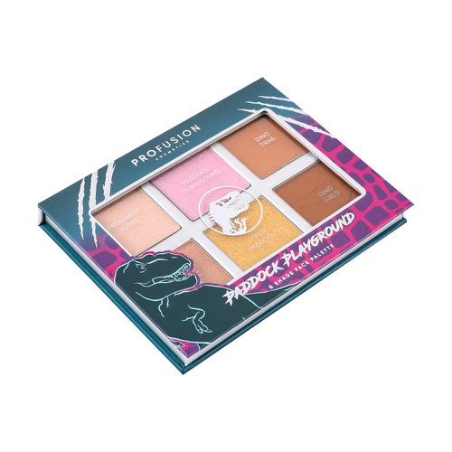 Profusion Cosmetics Jurassic Paddock Playground 6 Shade Face Palette, Achieve Stunning Look with Effortless Luminosity for Radiant and Glamorous Finish