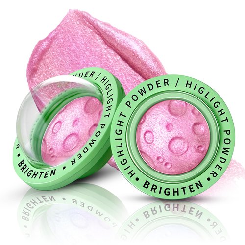 HOSAILY Face Highlighter Palette, Lunar Glow Highlighter Powder Makeup, Chameleon Glitter Shimmer Body Cheek Eye Highlighter, Multichrome Sparkle Holographic Color Shifting Silky Creamy Illuminator#04