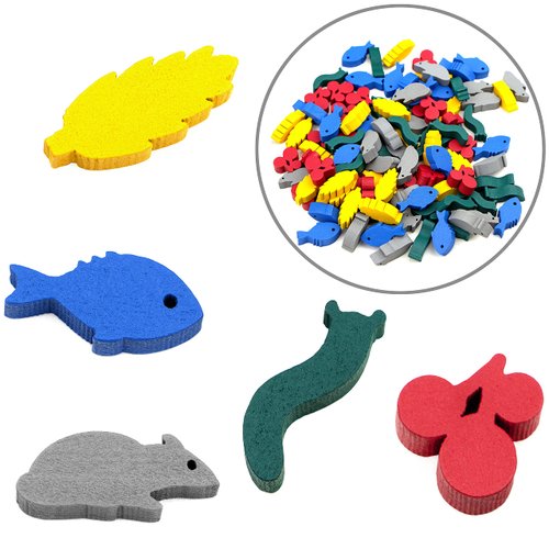 TowerRex Wingspan Food Resource Tokens Set - Aviary Food Tokens - Wingspan Board Game Upgrade Kit