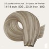 Full Shine Blonde Weft Hair Extension Real Human Hair Color Ash Blonde Highlight Bleach Blonde Hand Tied Hair Extensions Straight Hair Genius Weft Extensions 60G 24 Inch Weft Human Hair Extensions