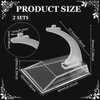 FINGERINSPIRE 2 PCS Model Plane Display Stand for Displaying for 5.5~6.3inch Airplane Models, 2.0x2.5x2.6inches Clear Plastic Aircraft Display Holder without Airplane Model