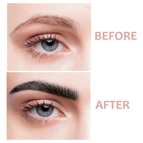 GEUUFEA 4-Tip Microblading Brow Pen, Waterproof Liquid Eyebrow Pen with Precise Brush-tip, Micro Shaping Eyebrow Filler Pen for 3D Natural Brow Makeup