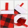 SULOLI 12 Pack Christmas Small Stockings, Red and Black Buffalo Plaid Christmas Hanging Stockings with Plush Cuff for Christmas Party Tree Decorations