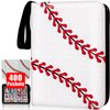 Card Binder 400 Pockets, Trading Card Binder with Sleeves, Baseball Card Binder, Trading Card Albums Sports Card Binder Collectible Fits 400 Cards with 50 Removable Sleeves