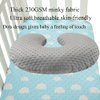 Minky Nursing Pillow Cover Set 2 Pack Nursing Pillow Slipcovers, Ultra Soft Compatible with Boppy Pillow,Standard Pillow for Baby Boy Girl Grey Navy