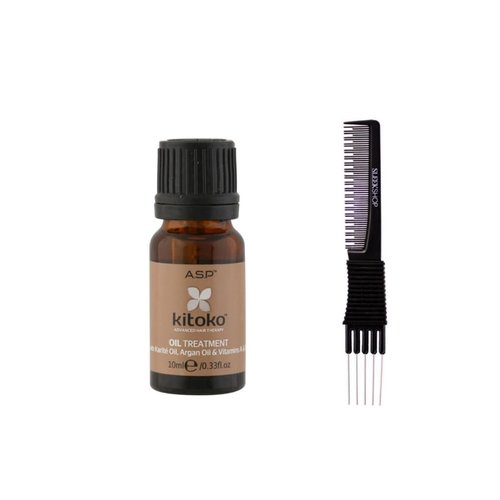 yper Affinage Kitoko Oil Treatment (0.33 oz) with Teasing Comb Pack 1