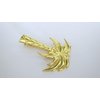 Generic Gold or silver palm tree alligator hair clip for fine thin hair (Primary color: Silver), 1 Count (Pack of 1)
