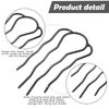 6 Pieces Hair Fork Clip Stick 87 mm Side Hair Comb 4 Prong Hair Updo Bun Hairpin Sticks Alloy Hair Clips Grips for Women Hair Styling Tool Accessories (Black)