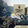 Striking Viking Mustache Wax & Comb Kit - Beard & Moustache Wax For Men With Strong Hold Natural Beeswax - Helps Tame Style & Groom - Vanilla Scent, 2 Ounce Size - Mens Mustache Grooming Wax
