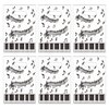 CupaPlay 50PCS Piano Notes Party Decorations Goodie Favor Plastic Bags Piano Notes Theme Party Supplies Decorations Music Birthday Baby Shower Birthday Bag