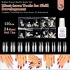 SAVILAND Practice Hand for Acrylic Nails: Flexible & Realistic Nail Practice Hand Mannequin Hand Silicone Nail Hand Practice with 120PCS Nail Tips Nail Glue for Beginners Manicure Training Home