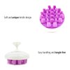 Zyllion Hair Brush Scalp Massager (3-Pack) - Shampoo Scrubber with 3 Unique Soft Silicone Bristles for Hair Growth, Dandruff Removal, Exfoliator Care, Curly or Straight Hair - Green, Pink, Purple