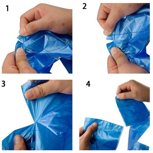 HOMMP 3 Gallon Trash Bags, Small Garbage Bag, Blue, 120 Counts