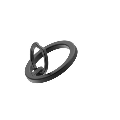 Magnetic Phone Ring Holder for iPhone 15/14/13/12 Series Compatible with Magsafe Charging, Adjustable Removable Stand Finger Ring Grip for Android with Metal Plate (Black)