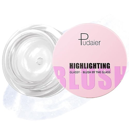 MIELIKKI Color Changing Blush, Transparent Cream Blush for Cheeks & Lips, Moisturizing Clear Glitter Blush Gel, Long-Lasting, Waterproof, Natural Dewy Finish, #01 CLEAR