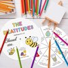 COcnny Religious Coloring Wheel Craft - 24 Sets Beatitudes Christian Craft for Kid, Color Your Own Jesus Art Kit, Biblical Bee DIY Crafts for Sunday School Classroom Church Activities VBS Supplies