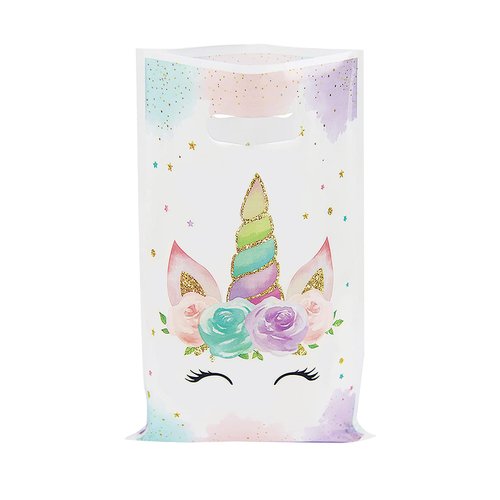 DaiUni 30 PCS Unicorns Goodie Bags Party Favor Bags with Handles for Kids Birthday