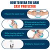 Fxdunjr Waterproof Cast Cover Arm Adult Cast Covers for Shower Arm Protector Shower Bag to Keep Wounds Dry for Arm, Hands, Wrists, Elbow, Fingers [Reusable]