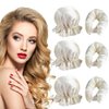 NuAngela Satin Heatless Hair Curler Set, 3 Count (Pack of 1) - Heatless Curling Rod Headband with 3Pcs Caps for All Hair Types, No Heat Curling