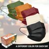 FriCARE Masks Disposable Colorful Individually Wrapped, Fall Face Mask for Adults Women's Costume Masks, 4 Ply ASTM Level 3 Medical Protection 5 Colors 50 Pack