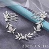 Easedaily Crystal Bride Wedding Headpiece Silver Rhinestone Bridal Hair Comb Prom Hair Accessories for Women