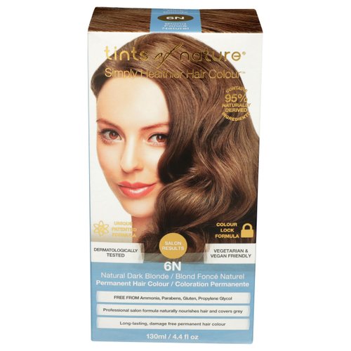 TINTS OF NATURE 6N Natural Dark Blonde Hair Color, 4.4 FZ