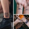 Ooopsiun Semi-Permanent Tattoos for Women Girls - Realistic Mountain Butterfly Temporary Tattoos/Waterproof/Lasts 1-2 Weeks/Fades Naturally/Body Art Stickers