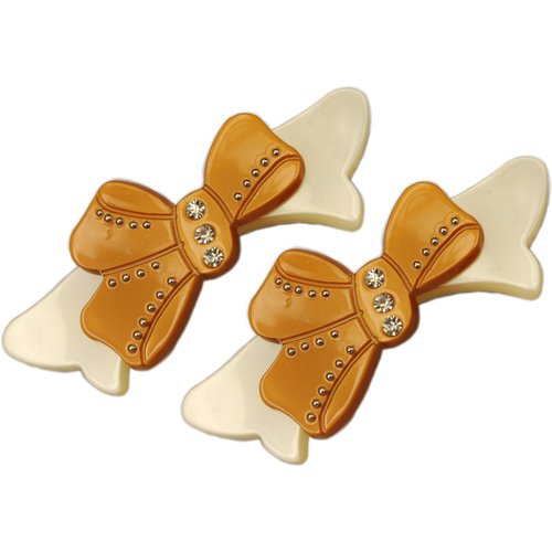 Pair Rhinestone Barrettes- 2.5" (2)