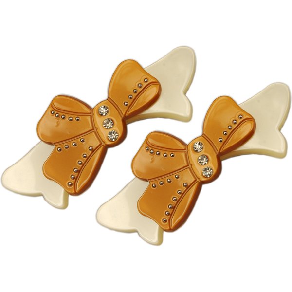 Pair Rhinestone Barrettes- 2.5" (2)