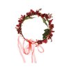 TOECWEGR Christmas Headband Flower Crown Floral Wreath Red Berry Pine Cone Crown Forest Woodland Wedding Halo (SD-A)