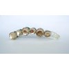 Generic Golden rose clear art deco sparkly banana hair claw clip with rhinestones