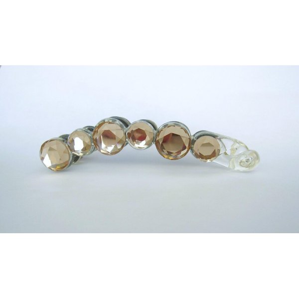 Generic Golden rose clear art deco sparkly banana hair claw clip with rhinestones